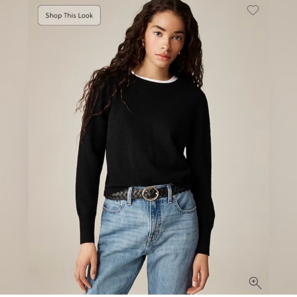 J. Crew Cashmere Shrunken Crewneck Sweater